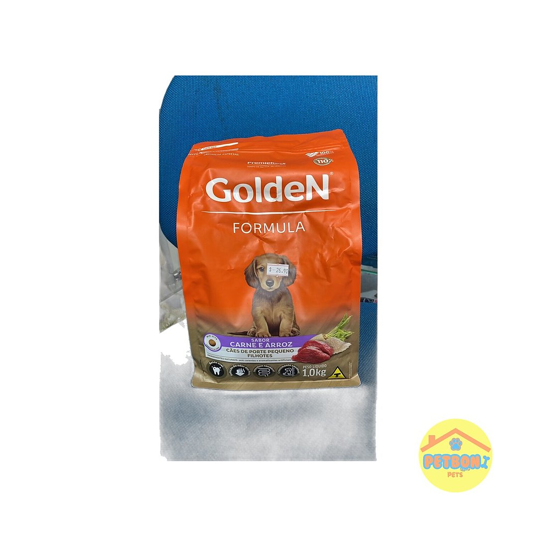 Golden Fórmula Cães Adultos Porte Pequeno - Carne e Arroz 1,0 kg