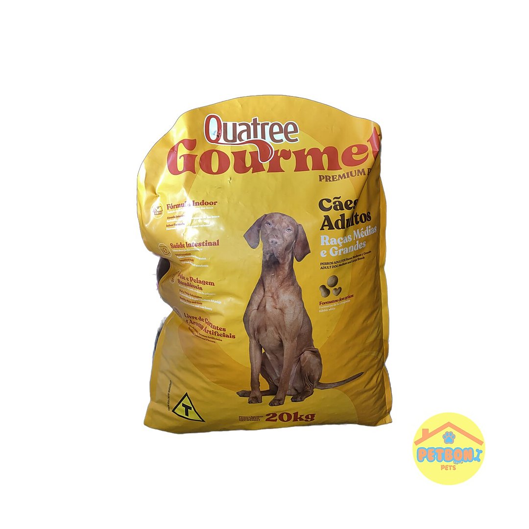 Quatree Gourmet Premium Plus Cães Adultos - Mix de Carnes 20 kg