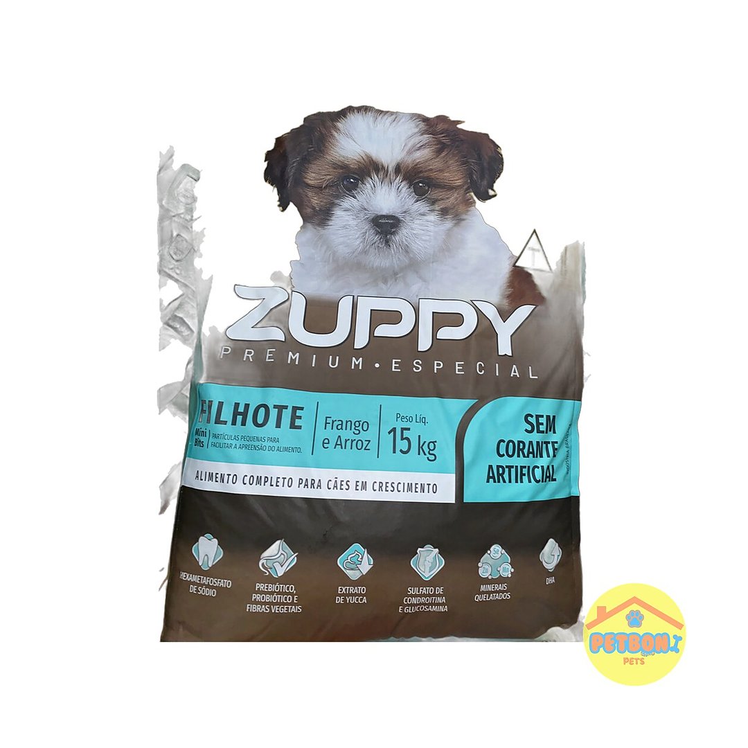 Zuppy Premium Especial Filhote Médio/Grande - Frango e Arroz 15 kg